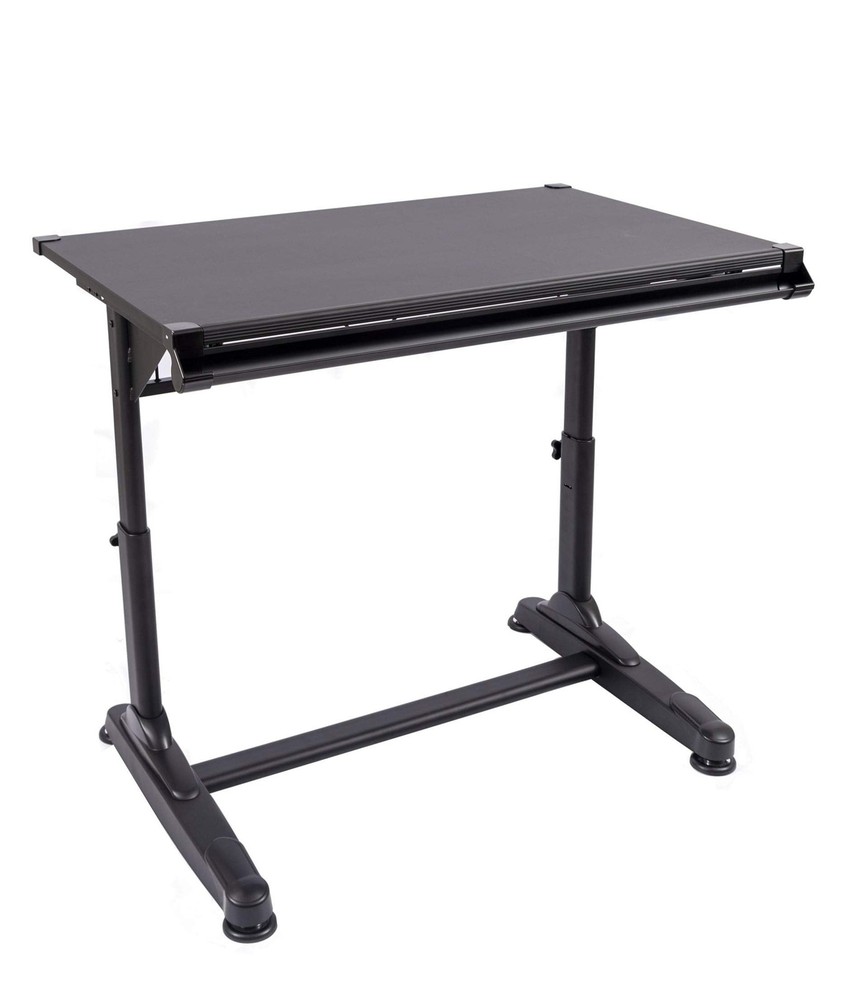 Stand Up Desk Adjustable Height and Angle Drafting Table Drawing Desk with La...