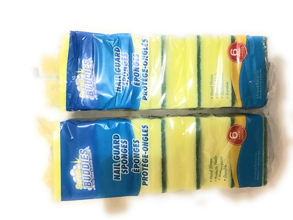 Scrub Sponge Pack Durable and Multipurpose Cleaning Sponges Great for Kitchen Di