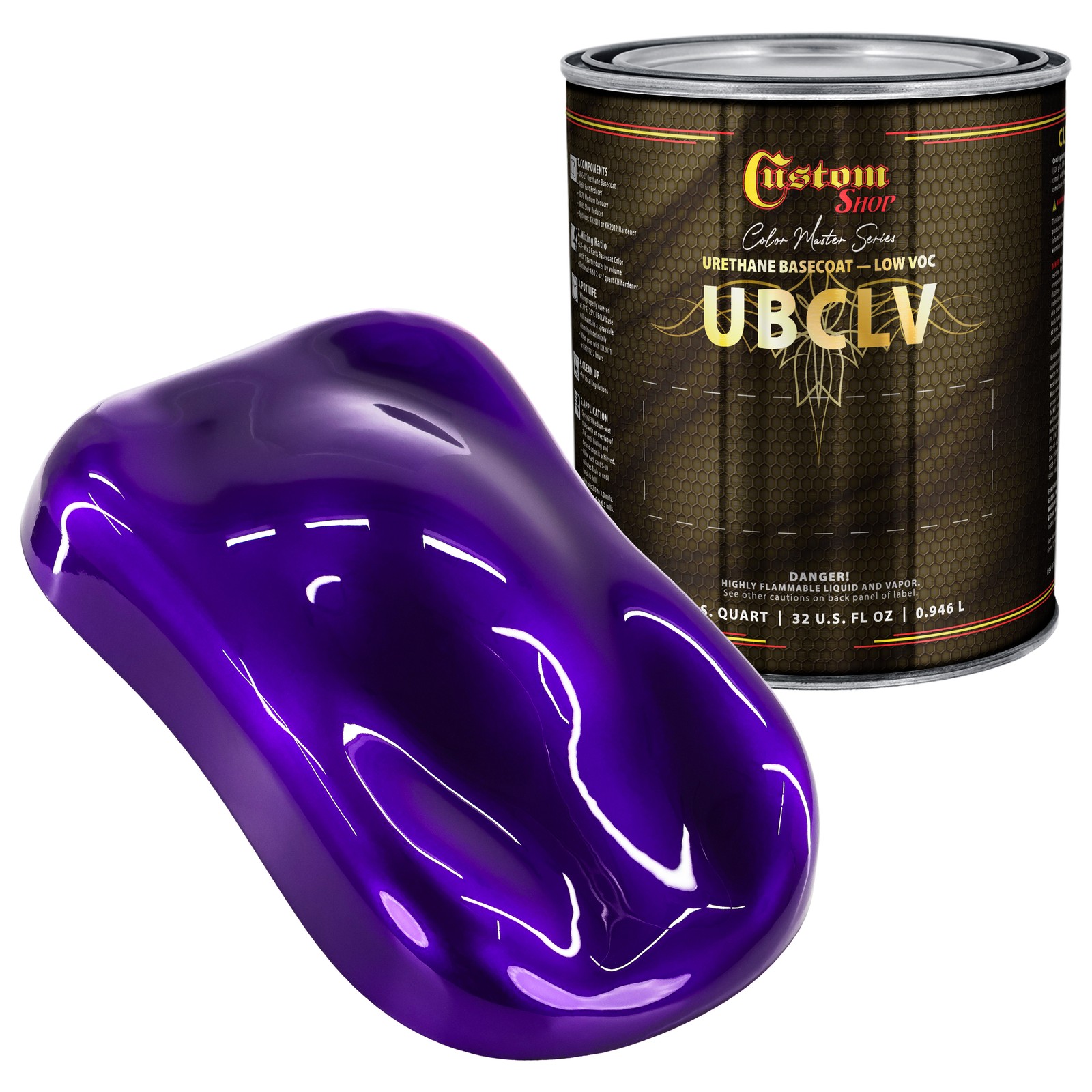 Urethane Ultra Candy Basecoat Automotive Paint - Royal Purple Candy - Quart