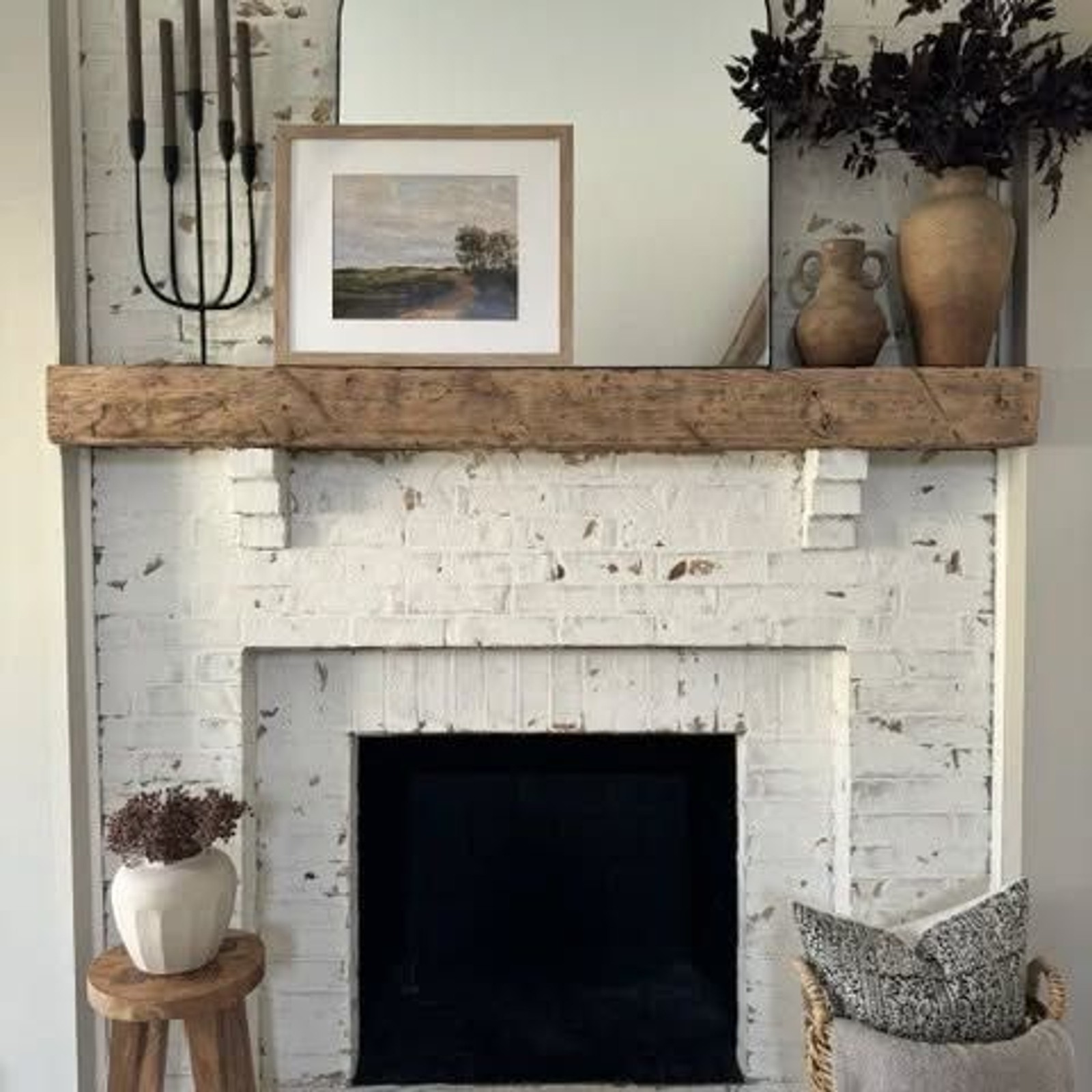 2" Old 1800s Barnwood Wood Fireplace Mantle or Shelf Wood Tom T Hall Farmhouse