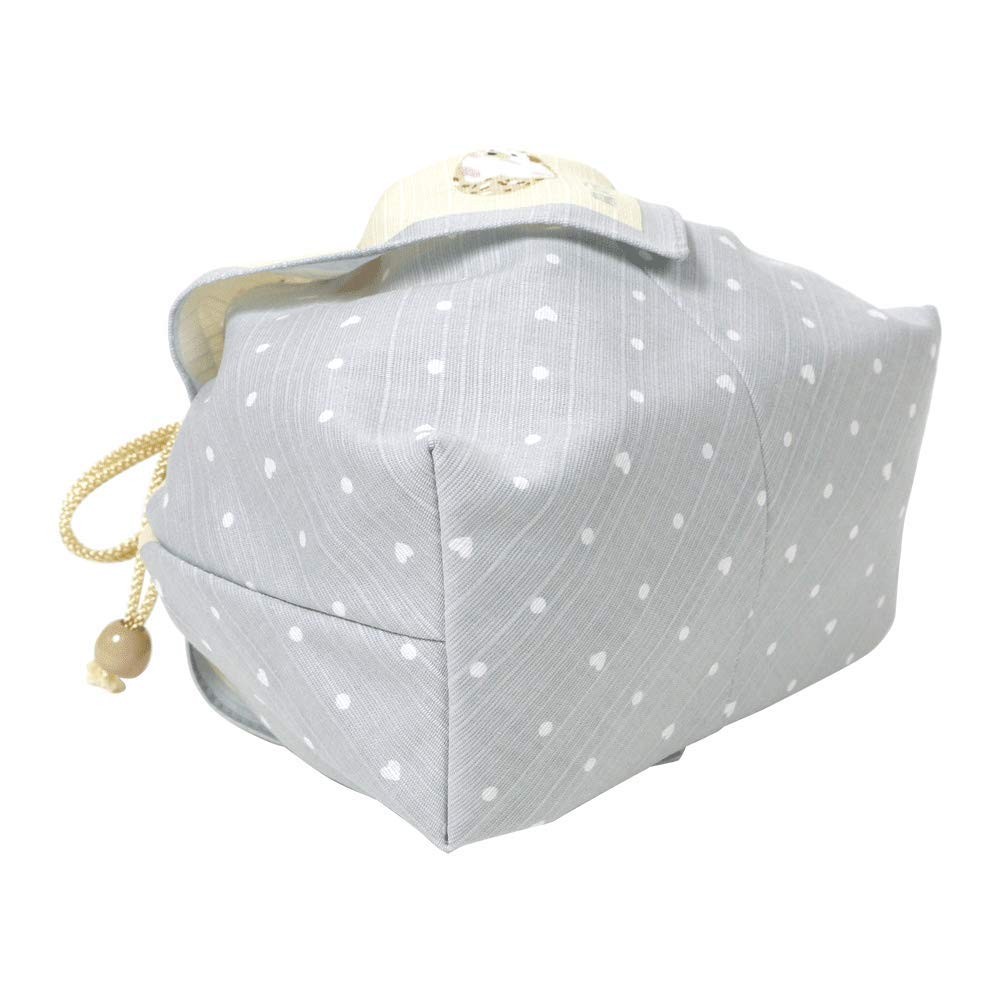 Hamamonyo Lunch Box Drawstring Bag, Calming Hedgehog, Gray
