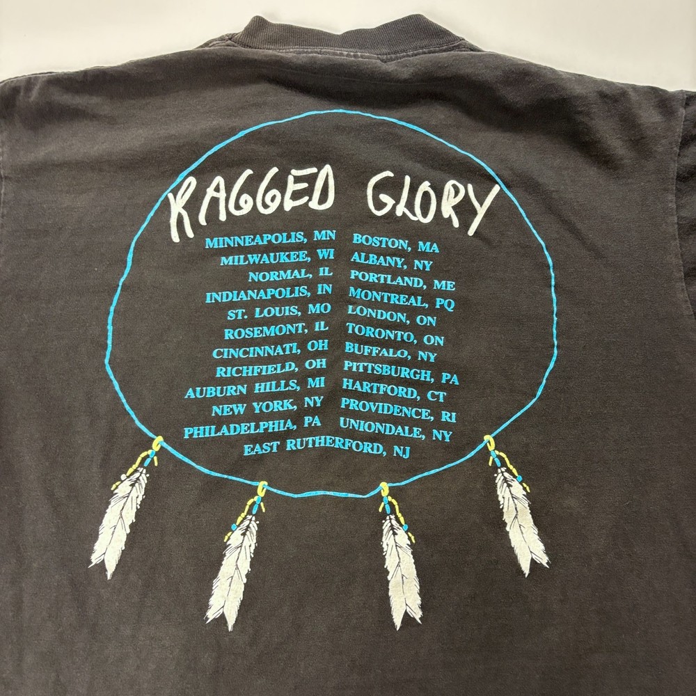 Vintage Neil Young Crazy Horse Ragged Glory Concert Tour Shirt Sz S/M Brockum