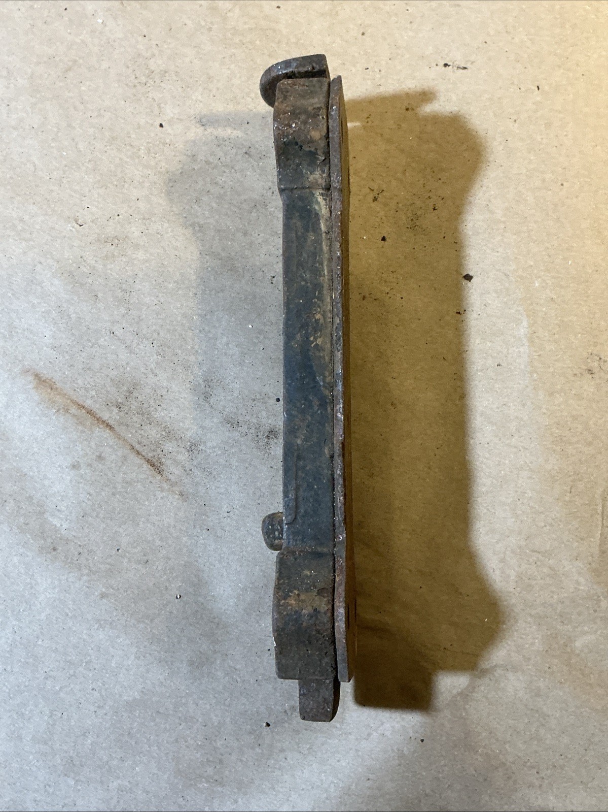 Antique Victorian Cast Metal Door Lock Surface Latch As Is INV-AT13