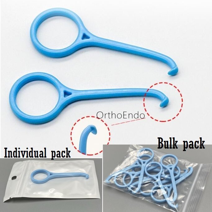 Orthodontic Retainer Aligner Remover Invisible Braces Take Off Tools Hooks Blue