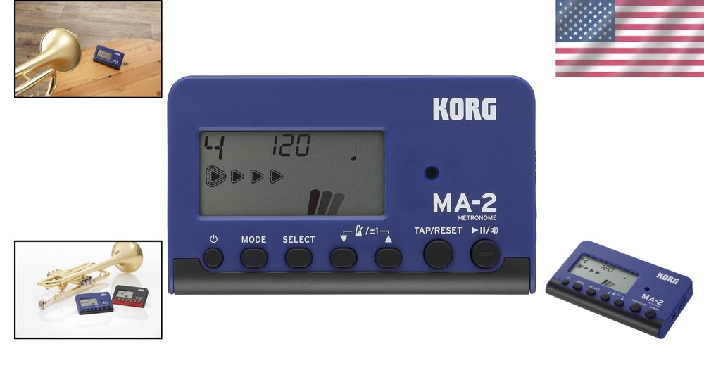 Lightweight Multi-Function Metronome with Long Battery Life - Black/Red and Blue