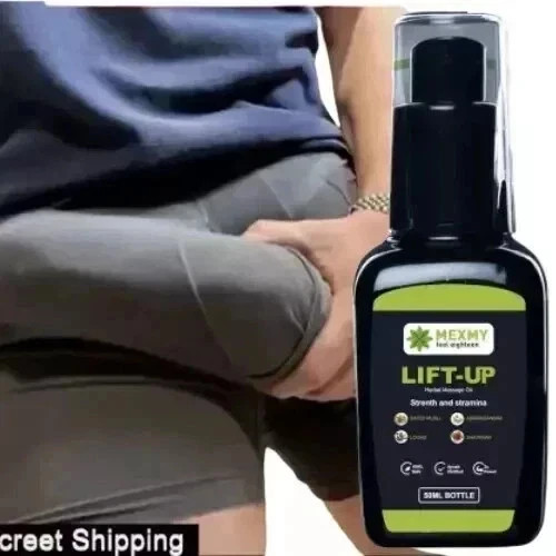 #1 BEST-MALE ENLARGER THICKER LONGER BIGGER 4" GROWTH ENLARGEMENT OIL 50ml