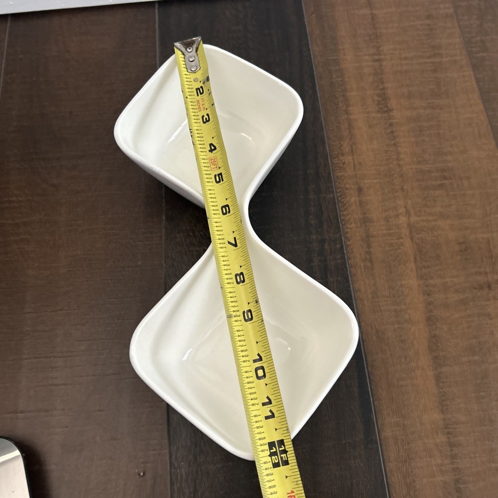 Strawberry Street Diamond White 2-Sided Serving Dish