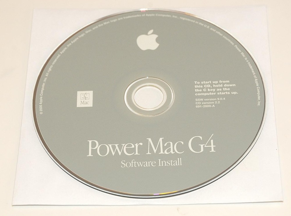 Apple ~ 691-2800-A Software Installation 9.0.4 CD-ROM for Power Mac G4