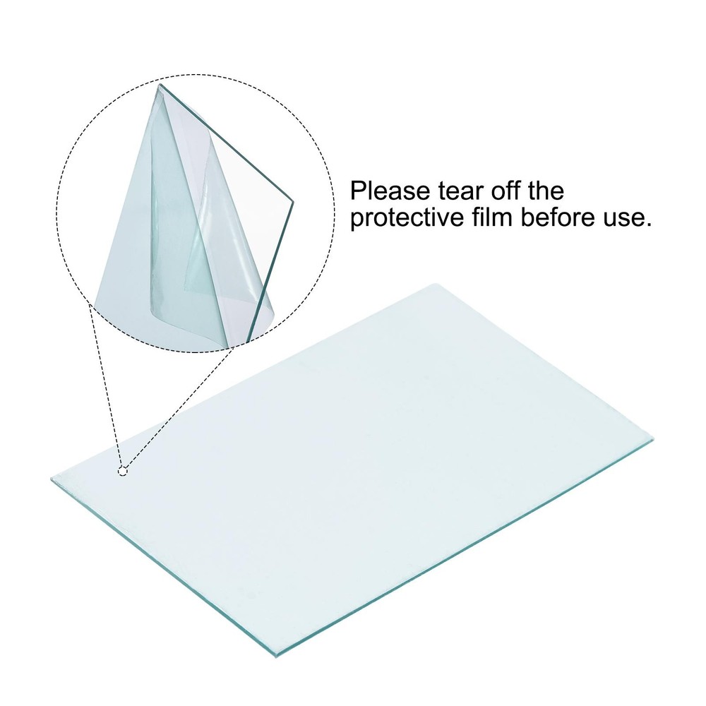 16pcs 3.7 x 2'' Welding Protection Lens Right Angle Replacement, Clear