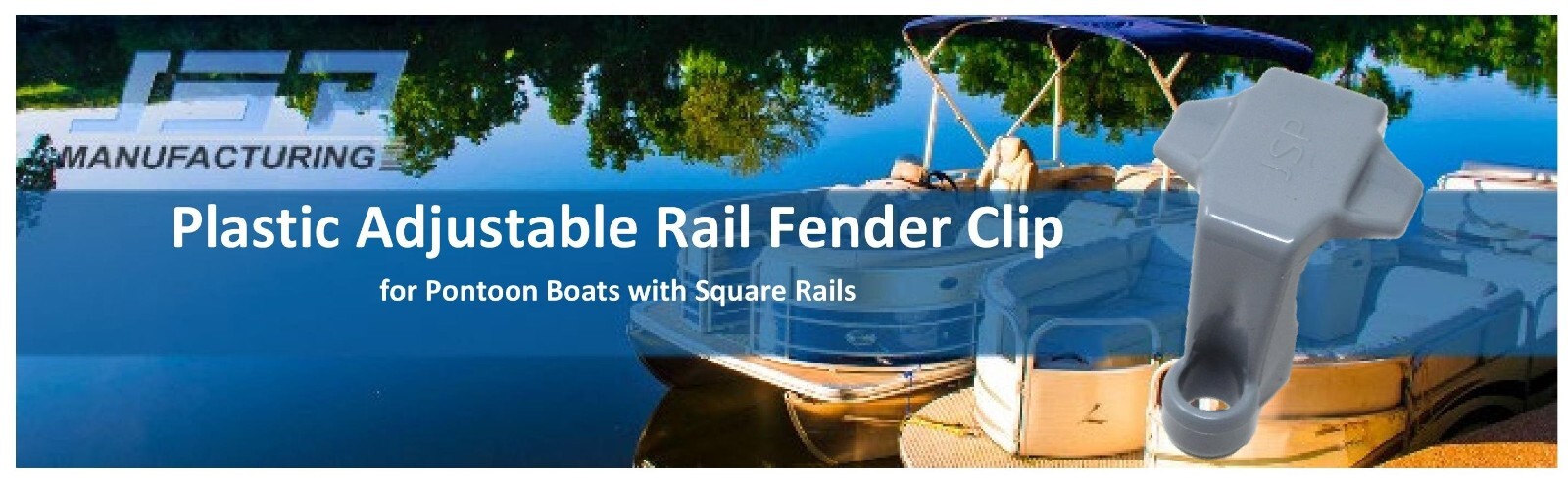 Plastic Pontoon Boat Square Rail Fender Adjuster Hanger Clip - Pick a Pack