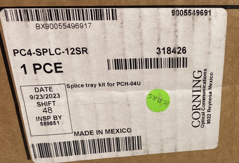 CORNING PC4-SPLC-12SR SPLICE TRAY BRACKET KIT FOR PCH-04U PATCH PANEL HOUSING