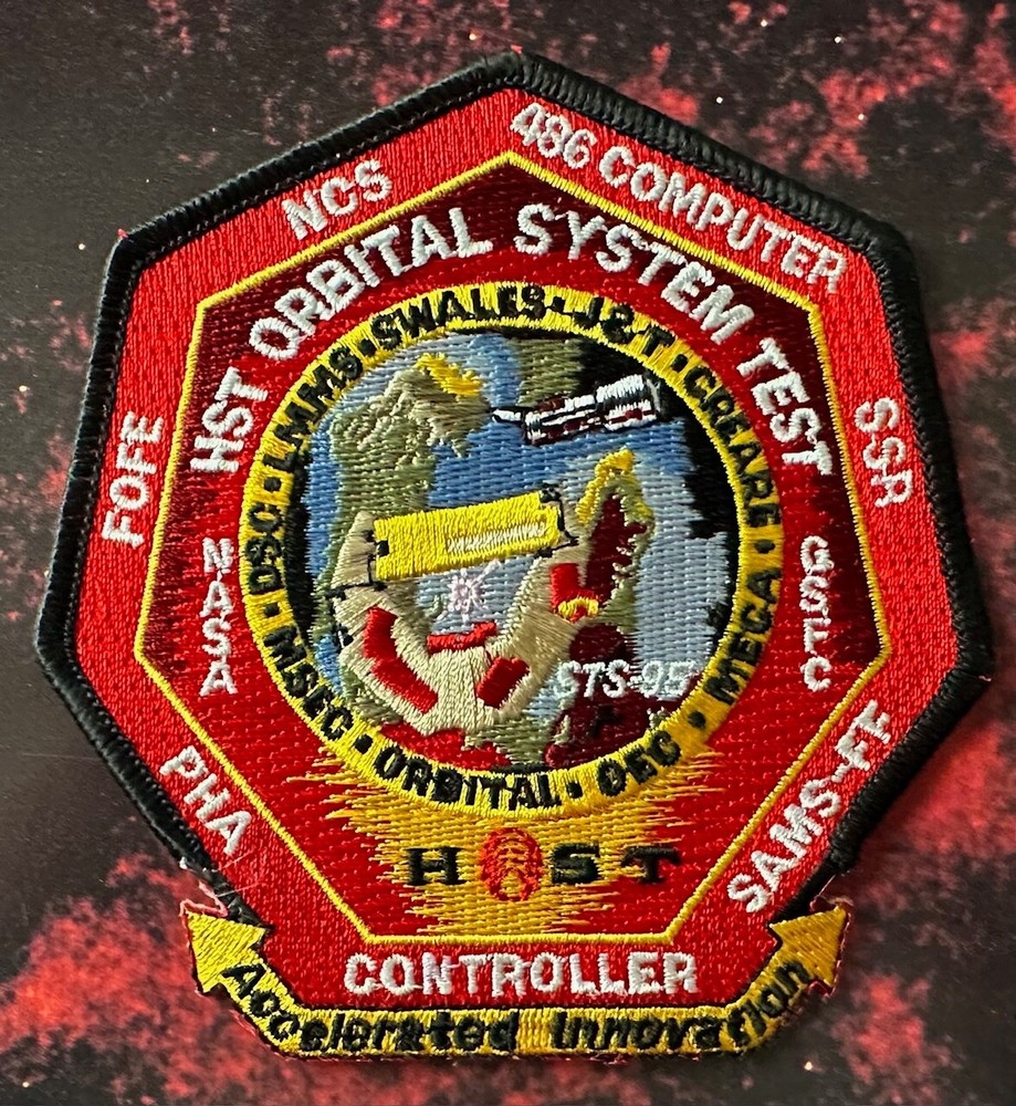 STS-95 HOST HST ORBITAL SYSTEM TEST GSFC NASA PATCH JOHN GLENN'S RETURN FLIGHT