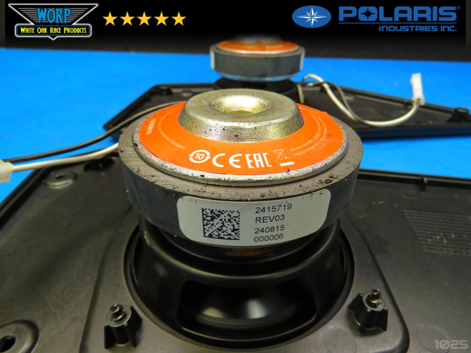 24-25 POLARIS XPEDITION MID WOOFER SET W/ MOUNTS GRILLES SPEAKERS GENUINE OEM