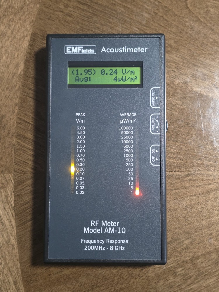 EMFields Acoustimeter RF Meter AM-10 – Excellent Condition – With Case