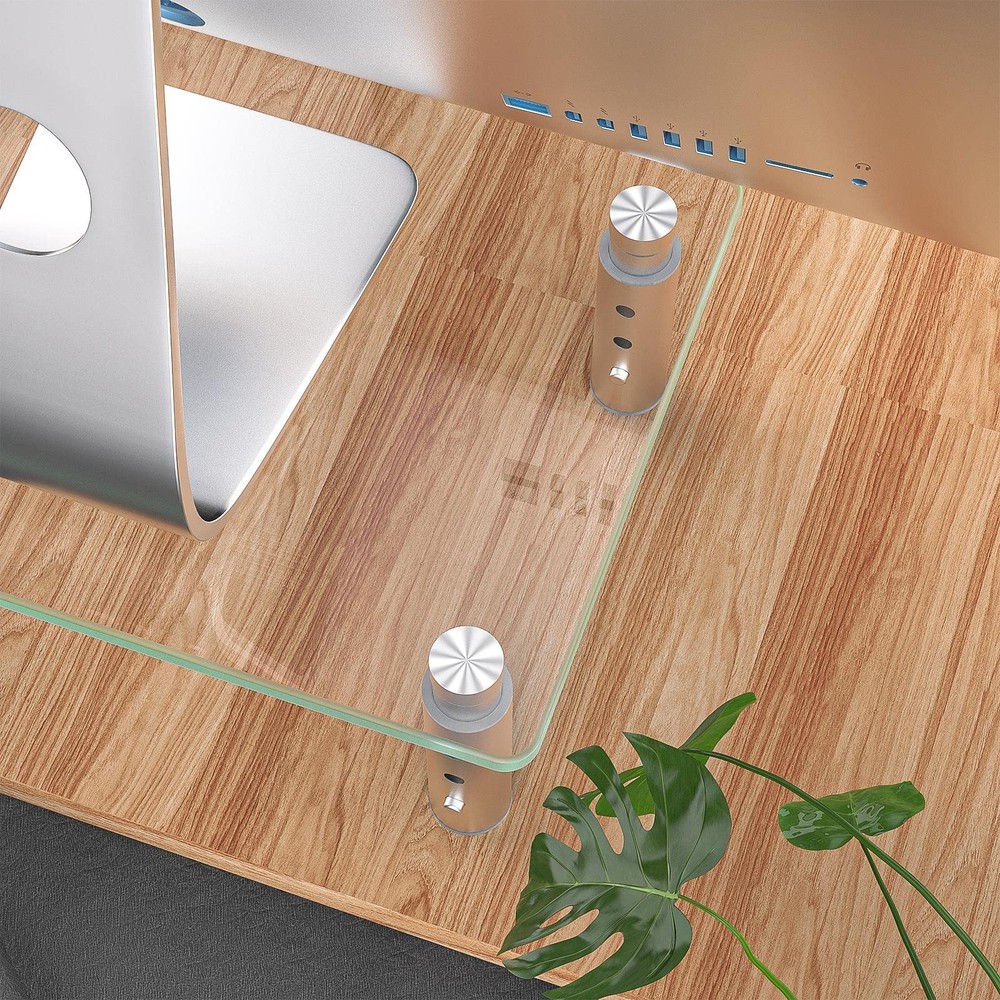 Monitor Stand Riser, Clear, 3 Height Adjustable, PC, Computer, Laptop Stand