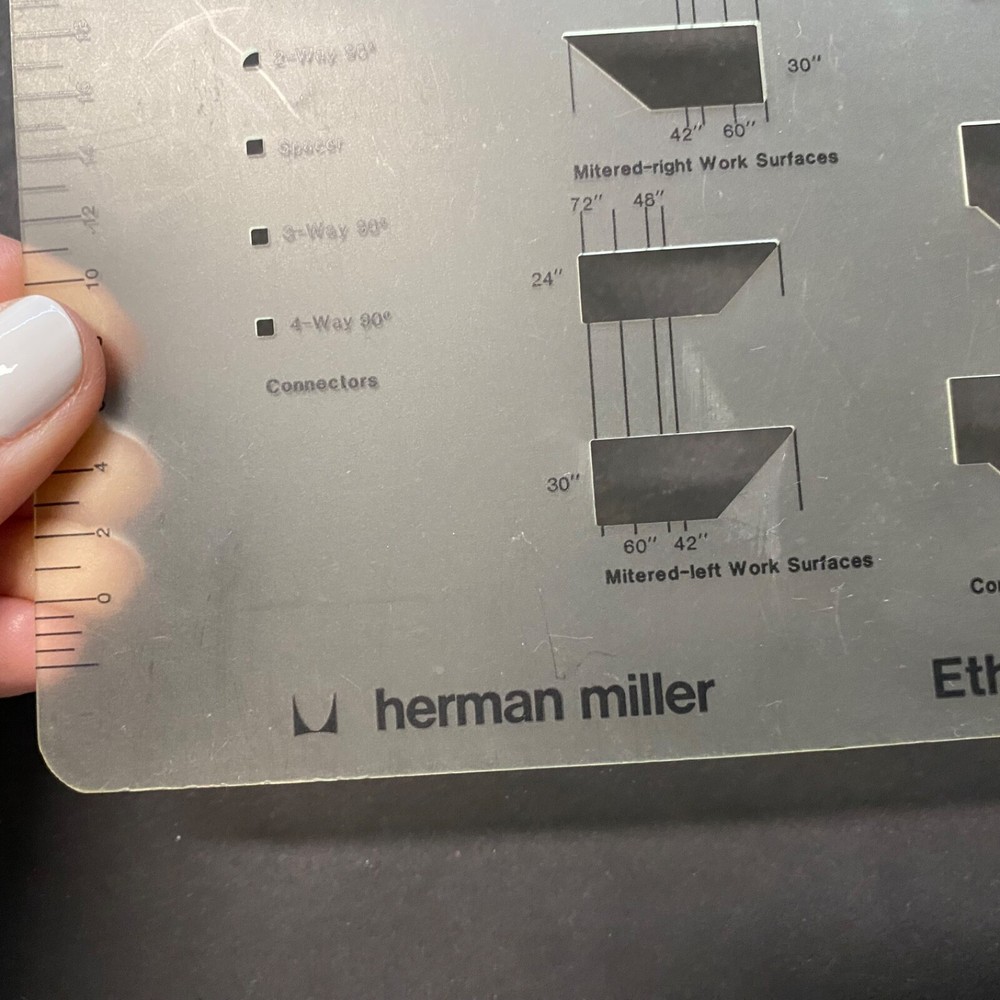 Vintage Herman Miller Ethospace Office Desk Template Tool 0.E6902