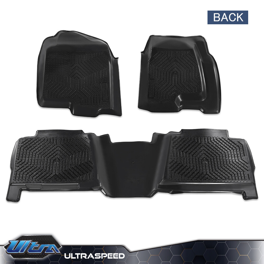 Floor Mats TPE Liners Fit For 1999-2007 Chevy Silverado/GMC Sierra Crew Cab