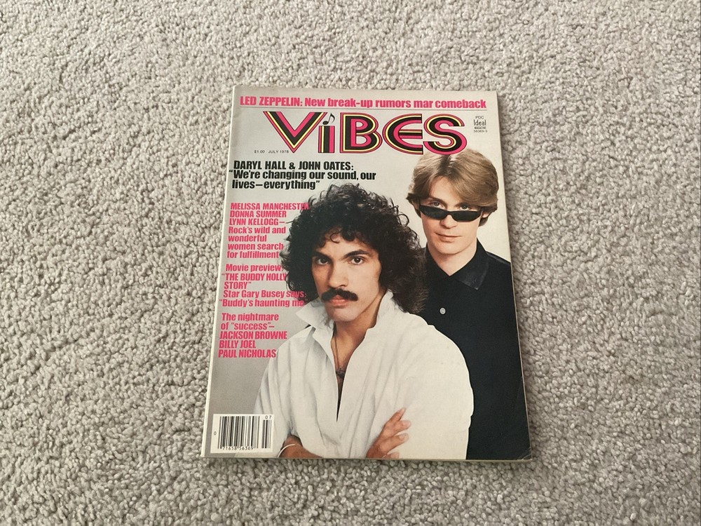 VIBES MAGAZINE 1978 LOT OF 3 KISS POSTER LED ZEPPELIN ROLLING STONES POSTER ROD