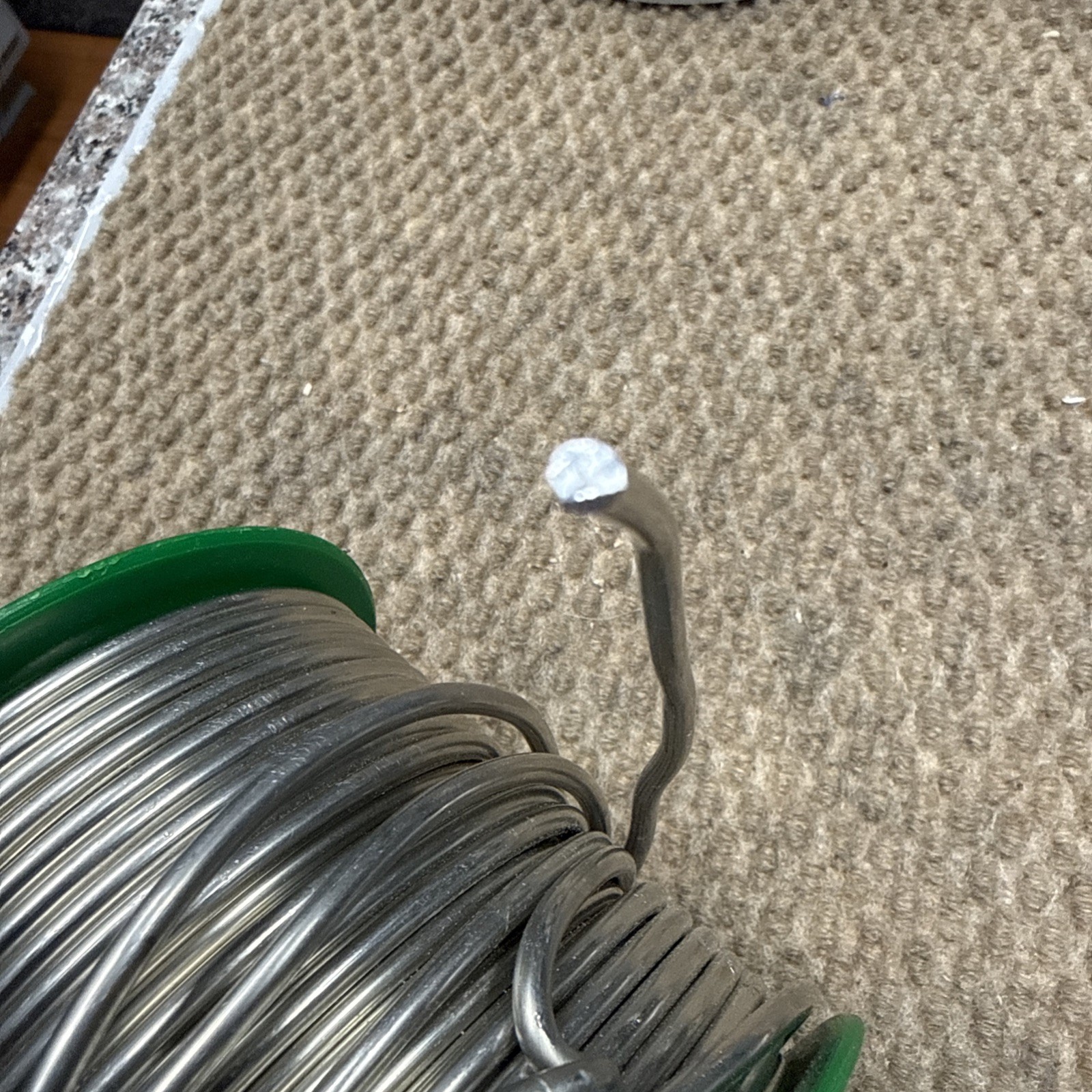 Solder Roll .125 Diameter Grade SAC 0307 5 Lbs Spool Opened 5lbs .9oz total wt