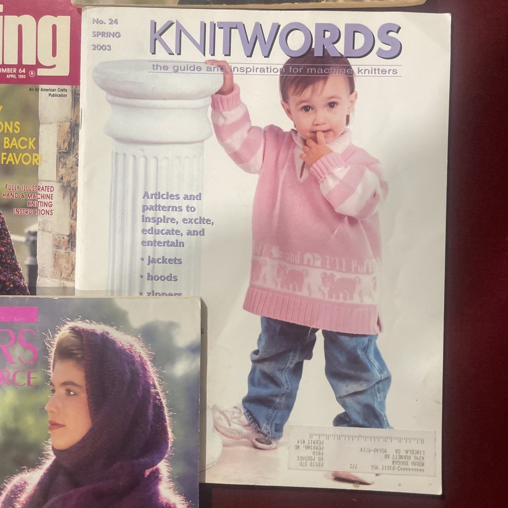 5 Knitting Machine Knit Magazines 1990 -2003 #2