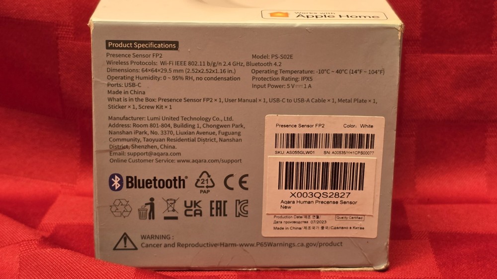 Aqara FP2 Apple Home Presence Sensor FP2