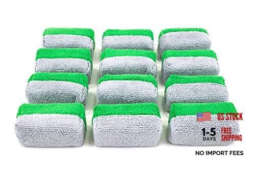 Mini [Saver Applicator Terry] Ceramic Coating Applicator Sponge | Green/Gray