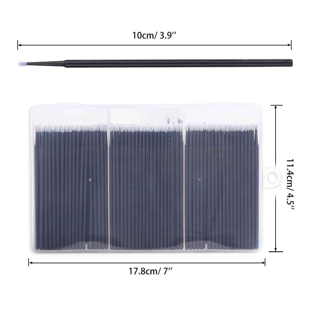400 Pcs Micro Applicator Brushes,JASSINS Microswabs for eyelash extensions,Di...