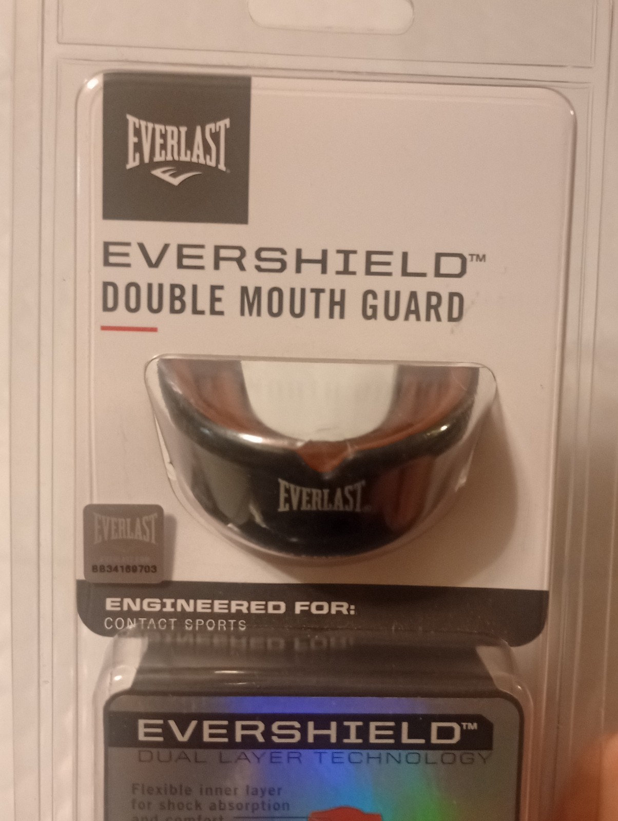 Everlast Evershield Double Mouth Guard 14000007 Dual Layer Technology with Case