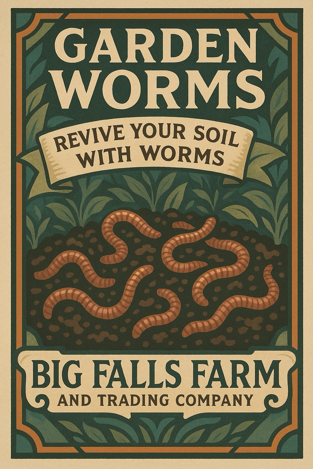 Live “Red Wiggler” Worms, 300 Count, Garden, Improve Soil Vitality, Aid Compost