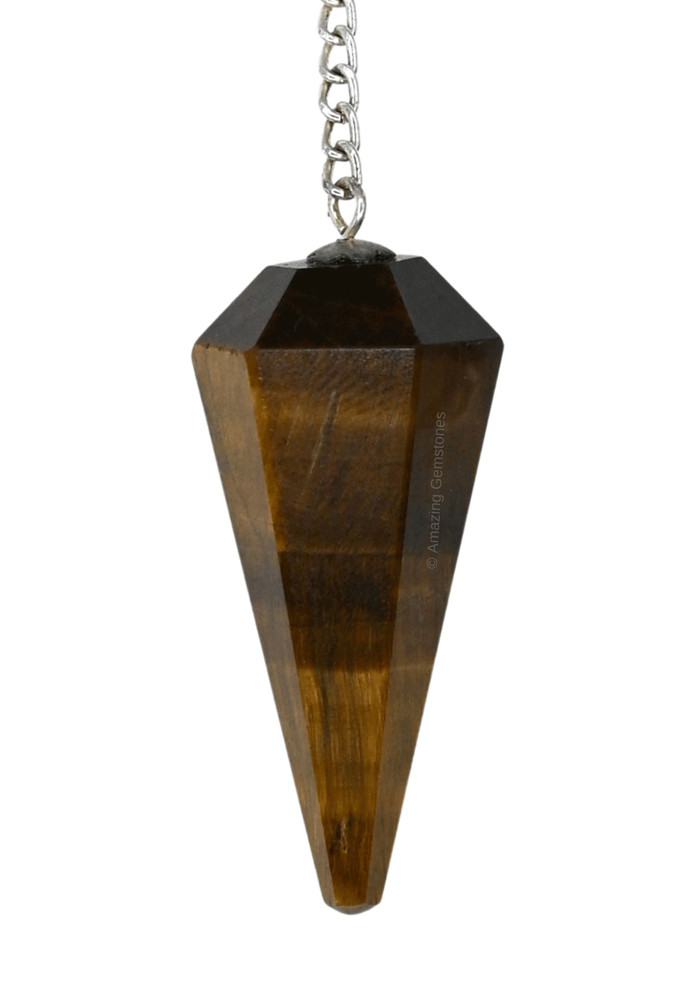 Tiger Eye Agate Dowsing Crystal Pendulum