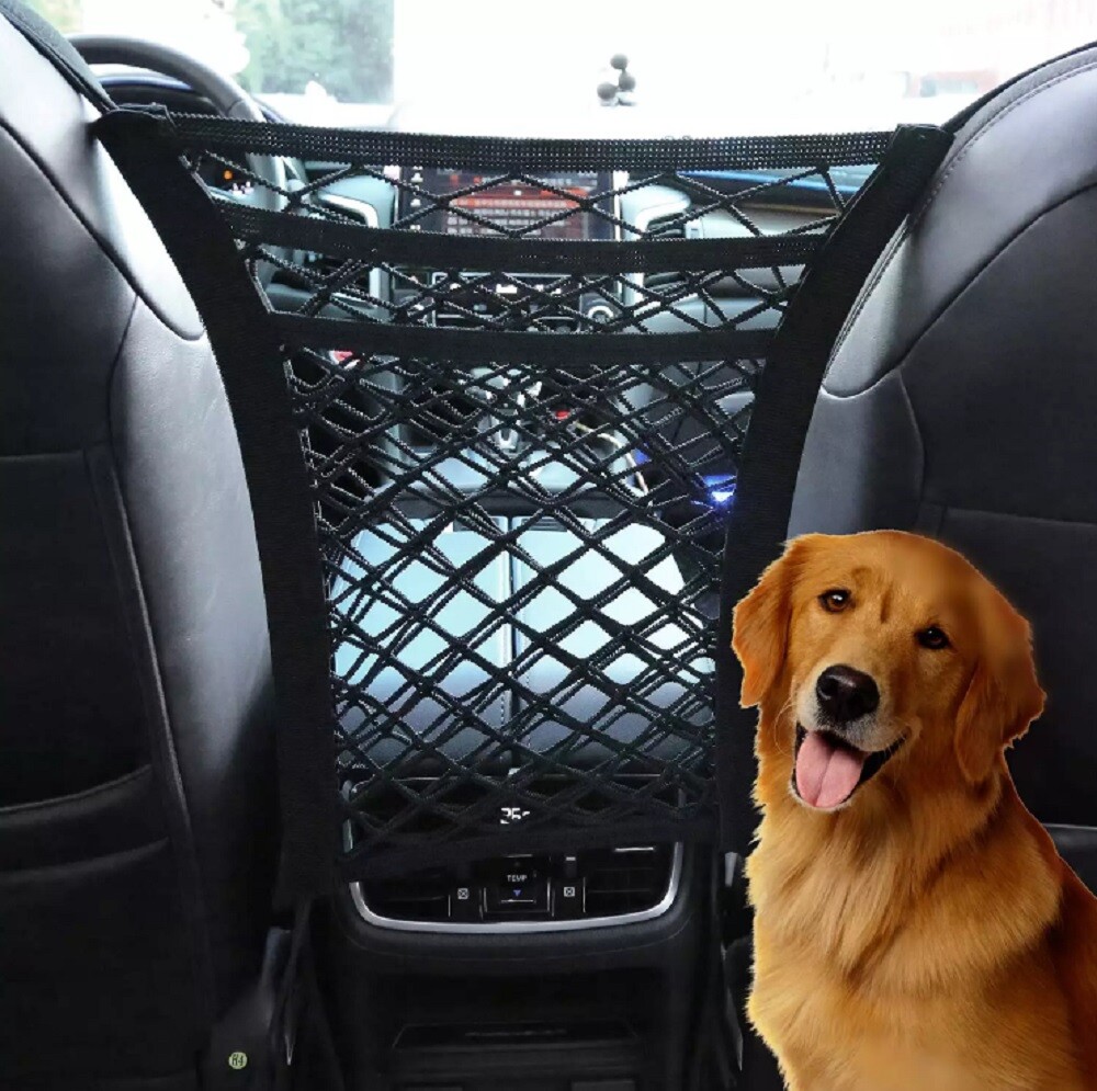 3 Layer Car Trunk Mesh Organizer Elastic Cargo Net Seat Back Storage Pouch