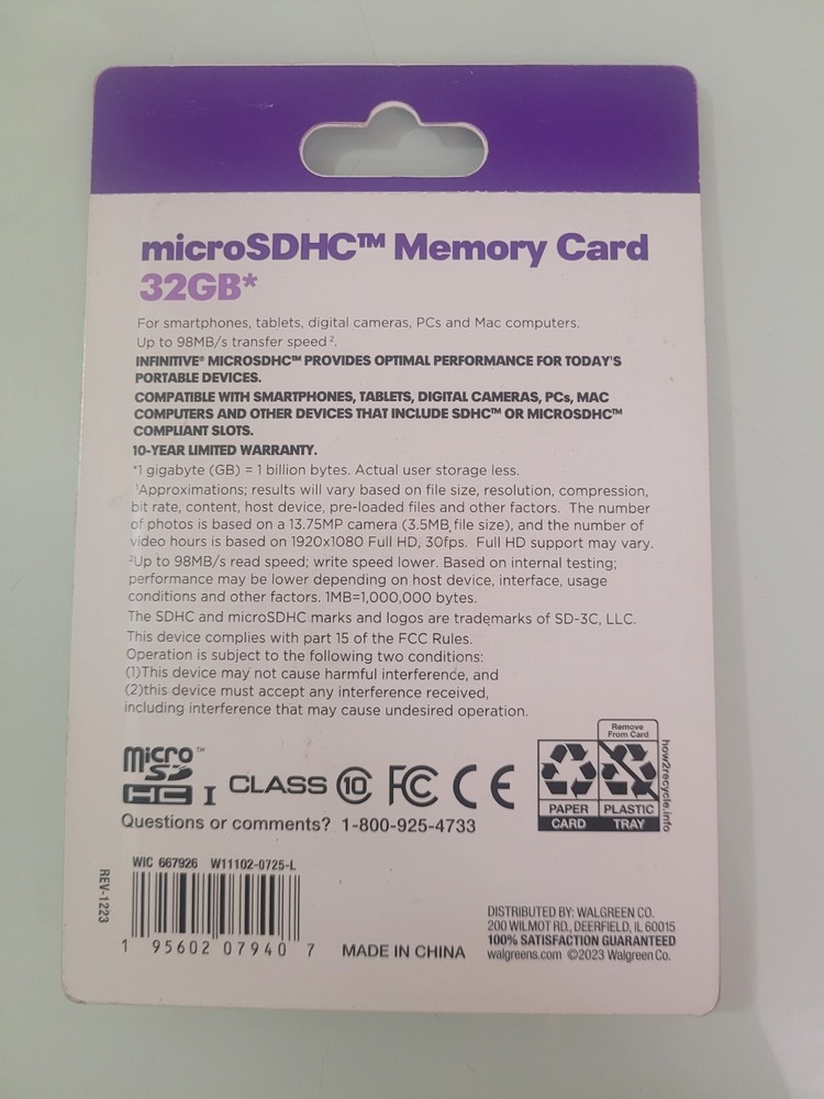 Infinitive microSDHC Memory Card 32GB