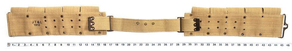 WW1 US Army Dismounted M1917 Cartridge Belt M1903 Springfield JT&L 1918