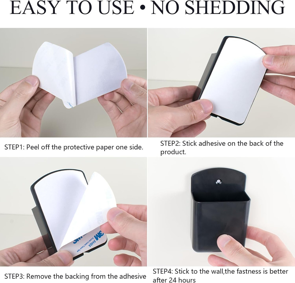 2 Pcs Remote Control Holder Wall Mount, TV Controller Holder, Self Adhesive Remo