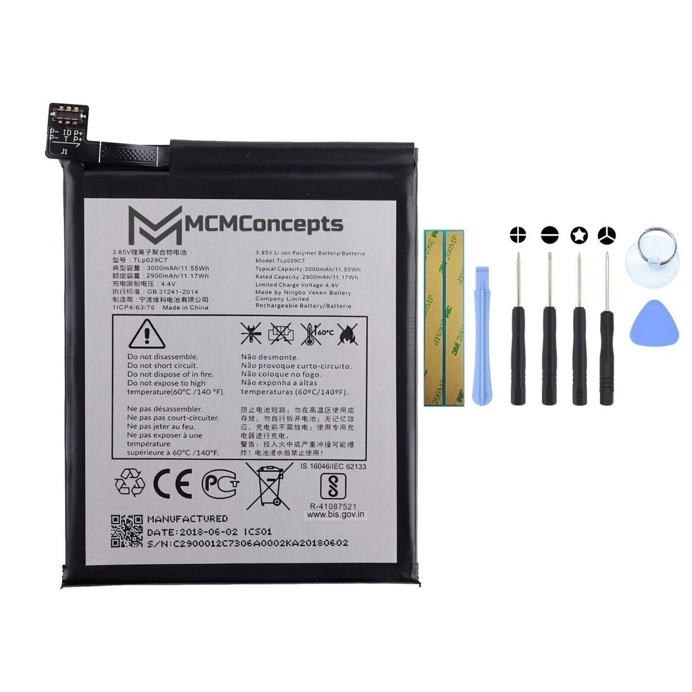 Battery for  BlackBerry Key2 LE Replacement + Tools Toolkit BBE100-2 BBE100-5