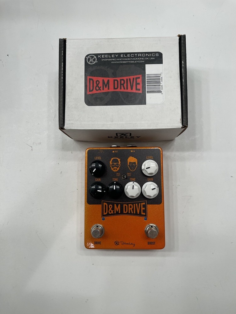 Keeley Electronics D&M Drive Overdrive Boost Booster Guitar Effect Pedal + Box