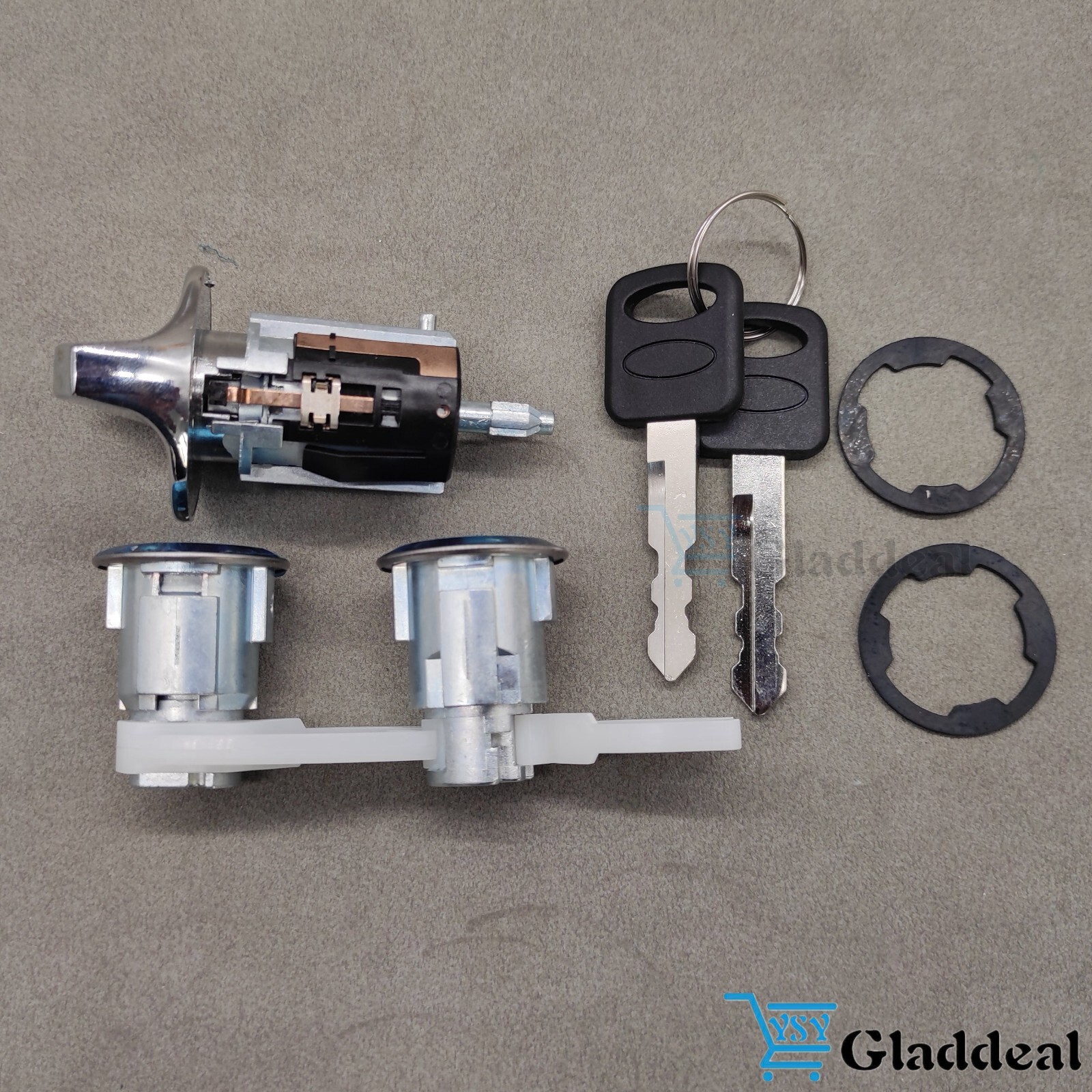 IGNITION & DOOR LOCK CYLINDER SET FOR 92-96 BRONCO F-150 F-250 F-350 KEYED ALIKE