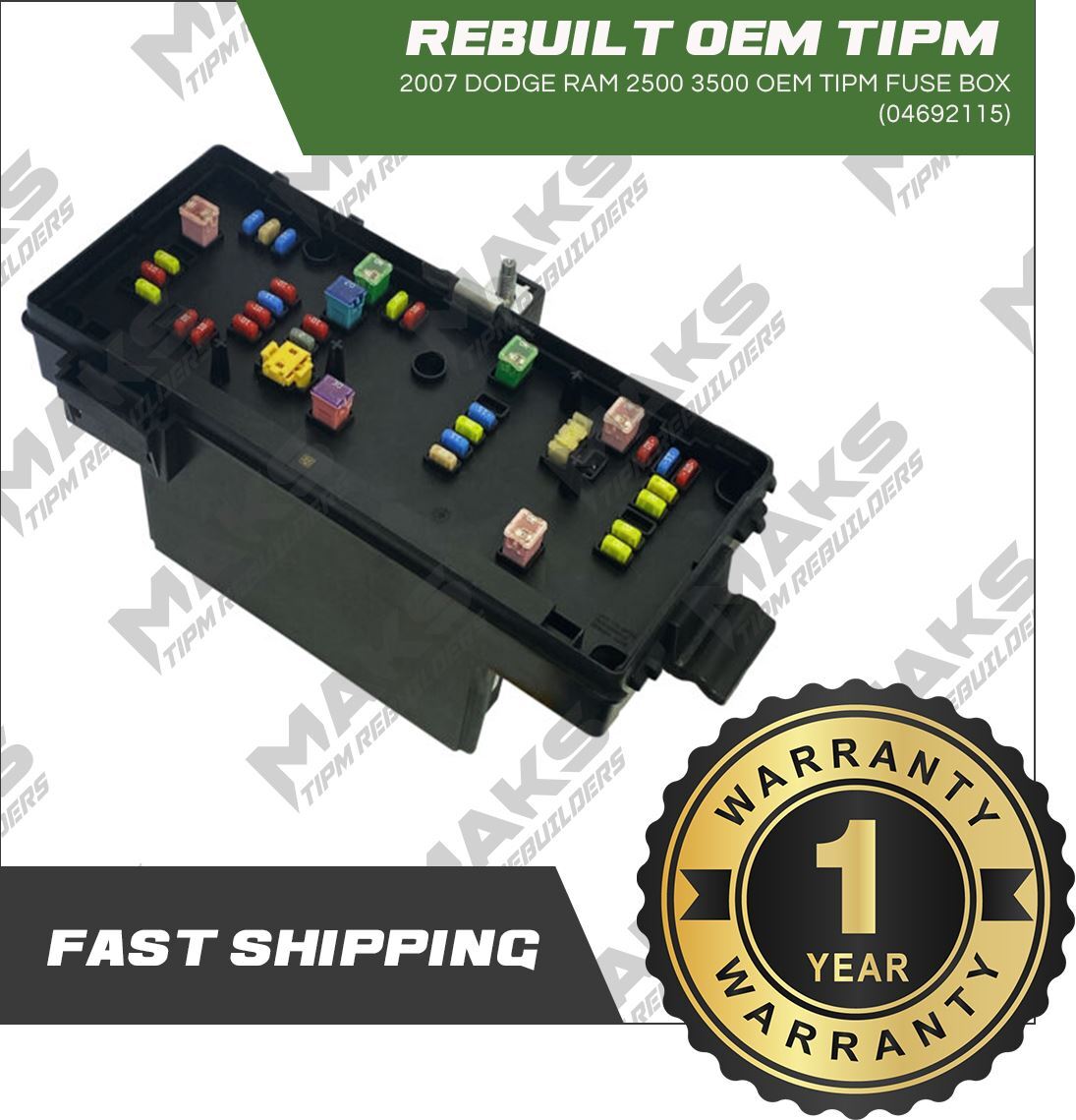 2007 Dodge RAM 2500 3500 Diesel OEM Rebuilt TIPM Fuse Box 04692115