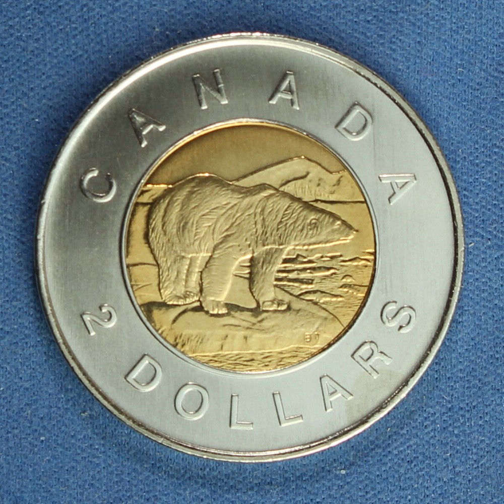 Canada 2005 Toonie 2$ from a Mint Roll (Normal Reverse)