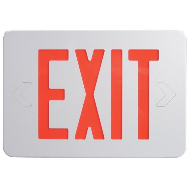 Emergency Exit Red LED Light Fixture Single or Double Face with Battery Backup