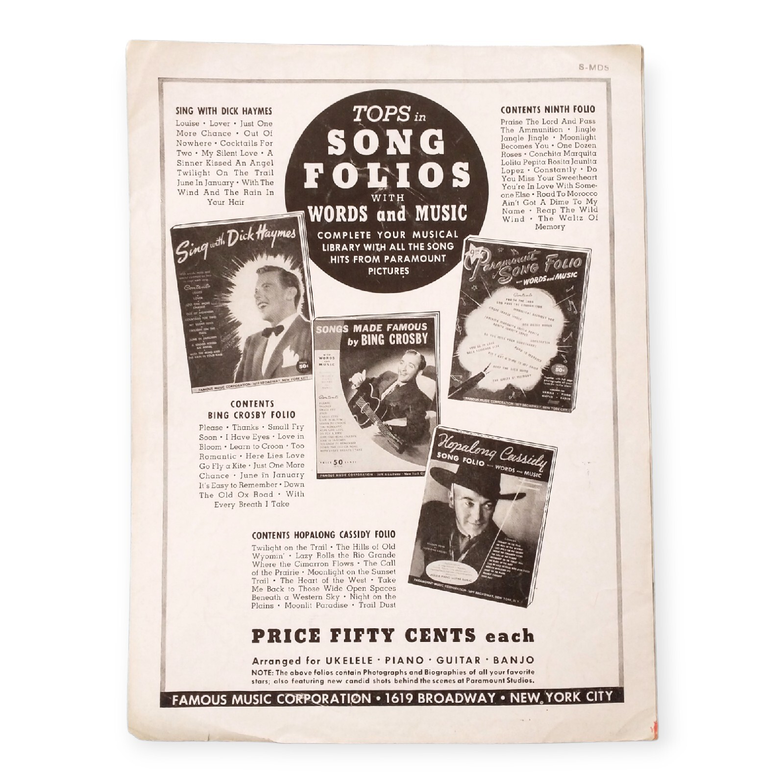 Suddenly It's Spring: Sheet Music for Piano. 1943, from Lady In The Dark