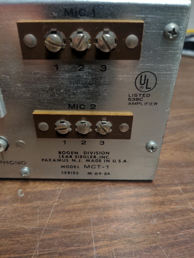 Bogen MCT-1 Intercom Control Center - Powers On But Not Tested - Rack Mountable