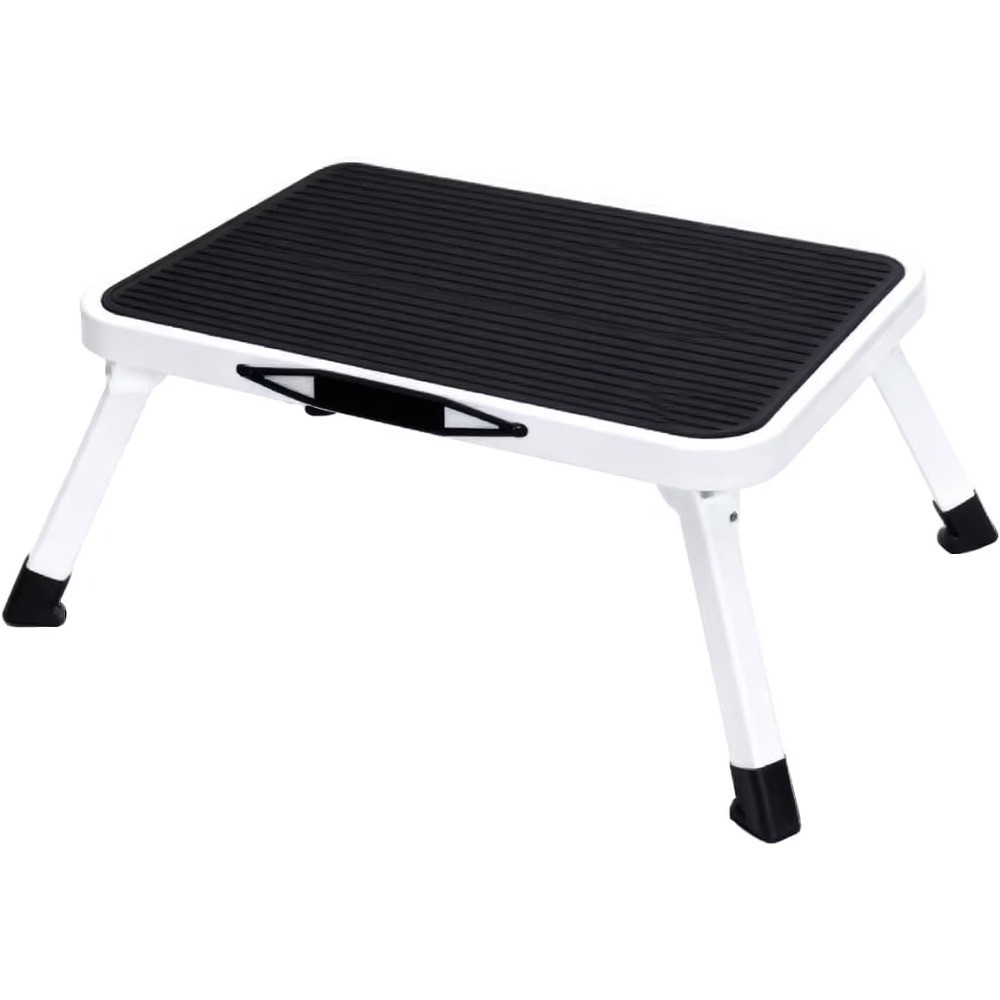 Foldable Step Stool with Non-Slip Platform & Rubber Feet, 1-Step Ladder with