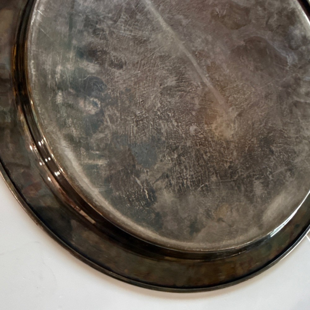 DJ Silver Plated Tray Decorative Collectible Serving Platter