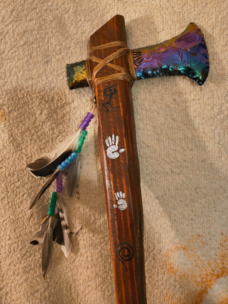 29 inch Native inspired Titanium Aura hatchet/ax