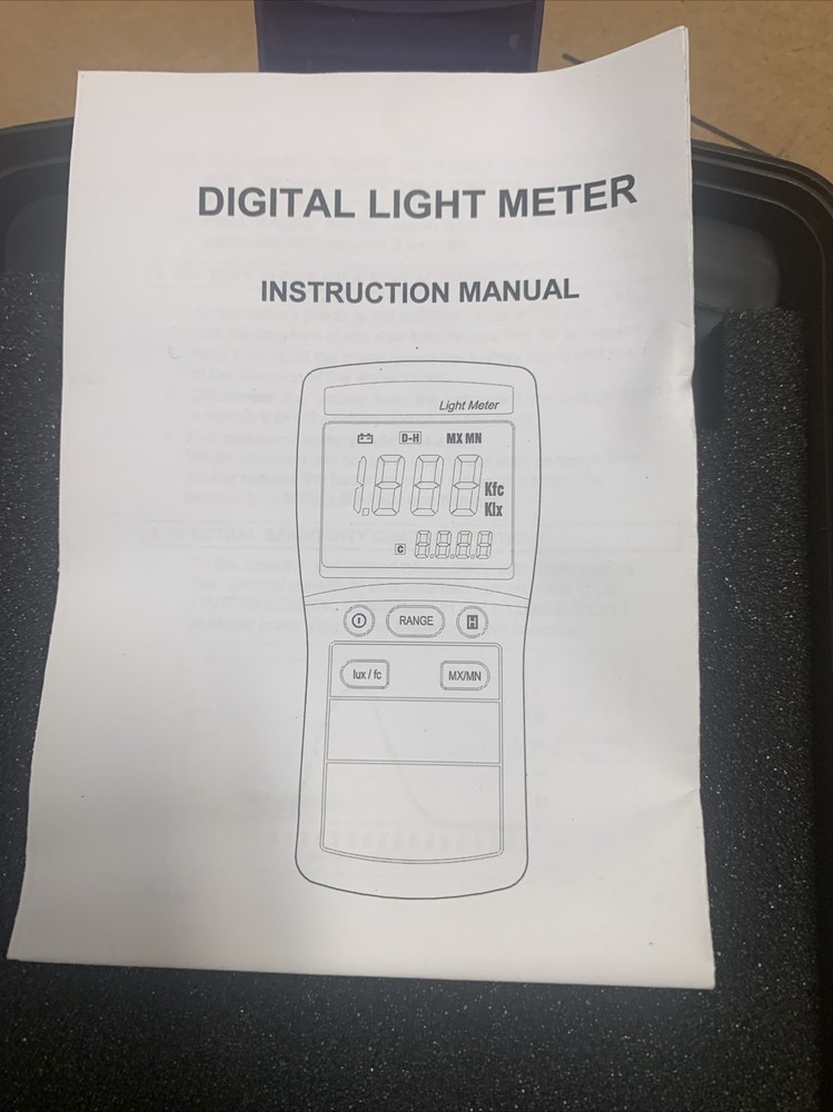 General Tools DLM1337 Jumbo Display Digital Light Meter - Wide Range