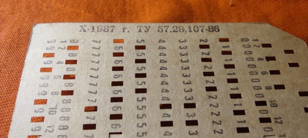 3x VINTAGE MAINFRAME COMPUTER Perforated PUNCH CARDS IBM 80 column card format