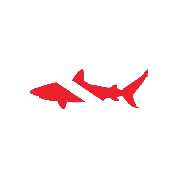 Shark Scuba Flag Sticker Decal