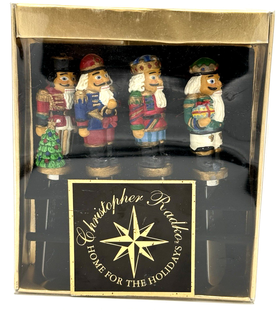 Christopher Radko Nutcracker Theme Pate/Cheese 4 Knives/Spreader In Original Box