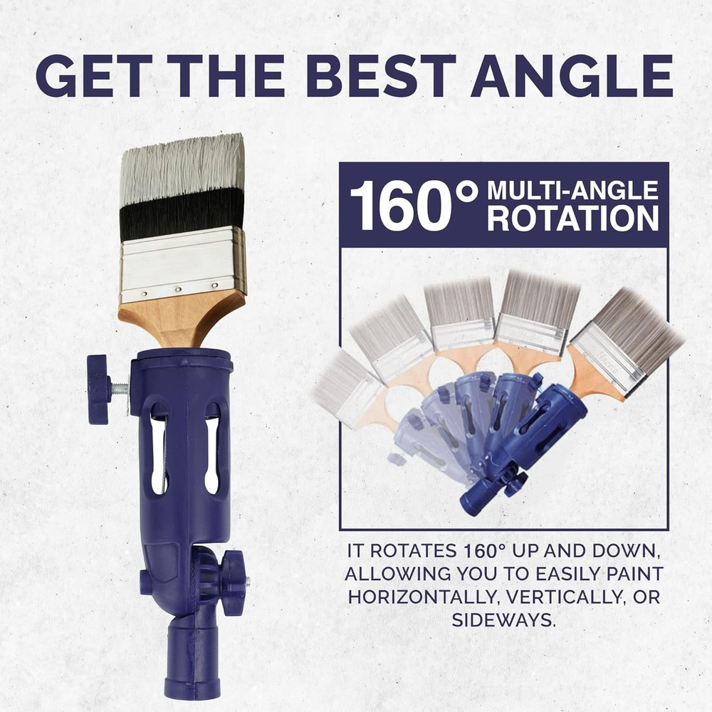 Foxtrot Paint Brush Extender Multi Angle Pole Attachment Roller Holder